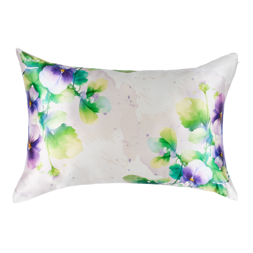 Zodiac Flower Pillowcase Close-Up – Blissy 22 Momme Silk