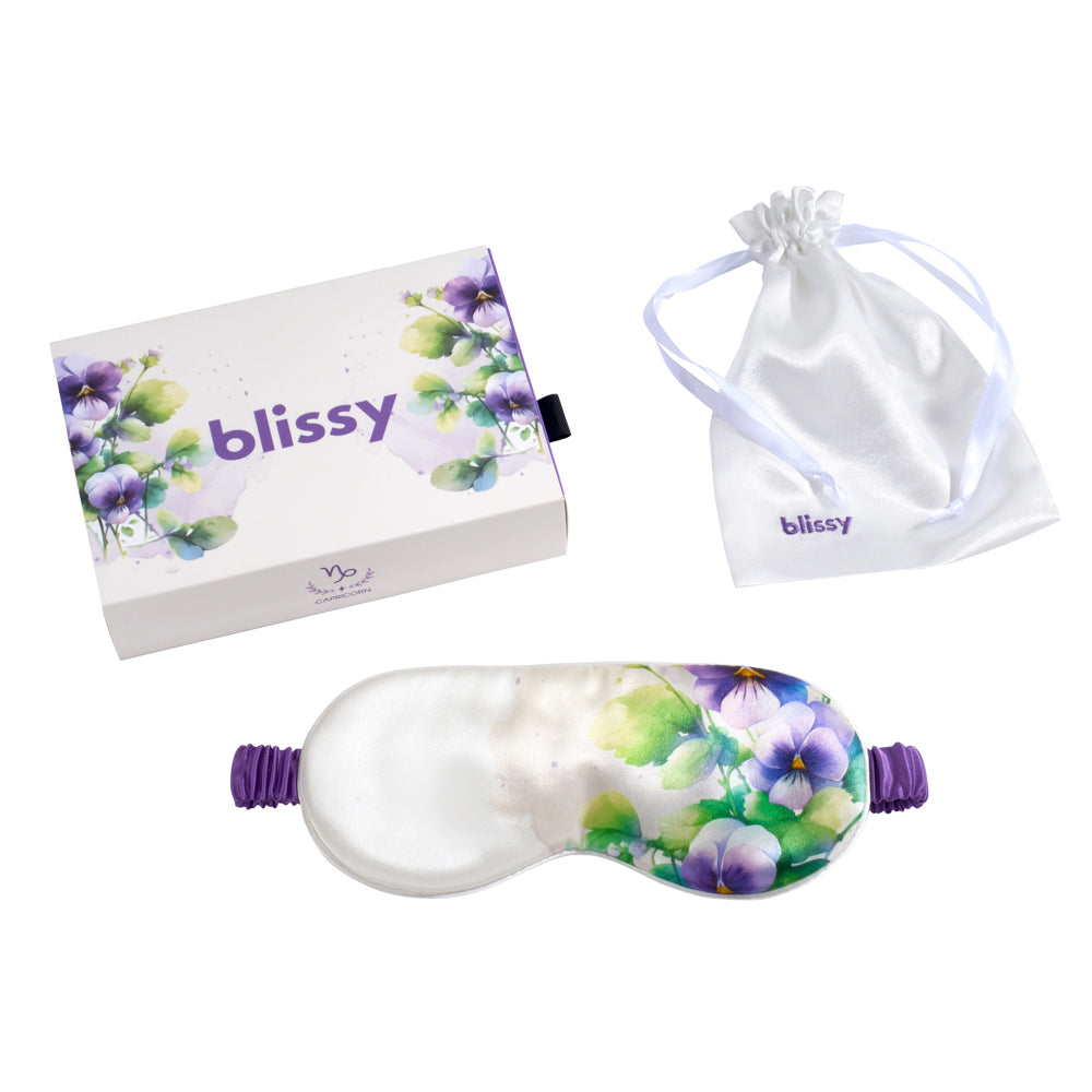Blissy Zodiac Flower Sleep Mask – 22 Momme Mulberry Silk, 100% Silk