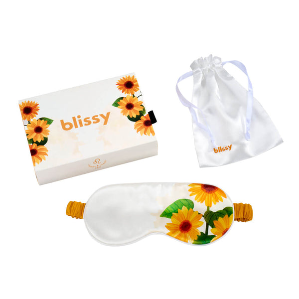 Blissy Zodiac Flower Sleep Mask – 22 Momme Mulberry Silk, 100% Silk
