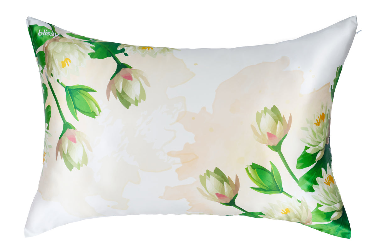 Blissy Mulberry Silk Pillowcase – Zodiac Flower Standard