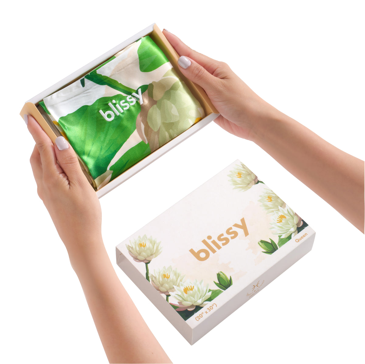 Blissy Zodiac Flower Silk Pillowcase Detail – Standard