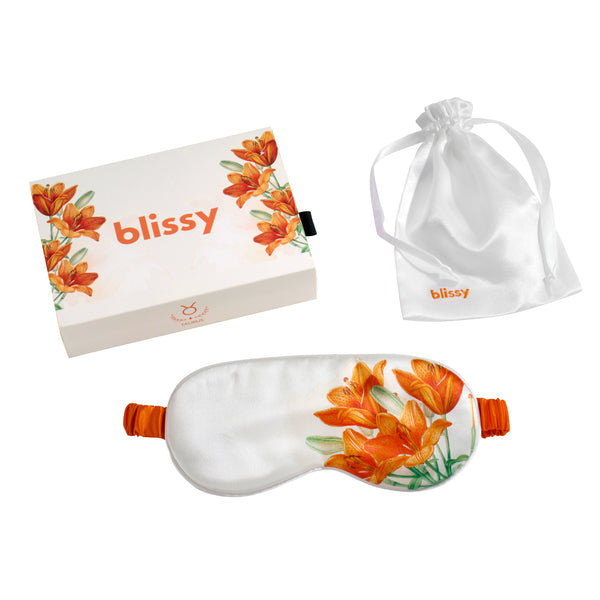 Blissy Zodiac Flower Sleep Mask – 22 Momme Mulberry Silk, 100% Silk