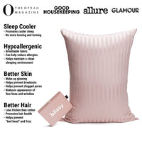 Pillowcase - Pink Striped - King