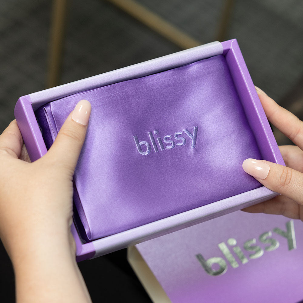 Blissy Orchid Silk Pillowcase Detail – Standard