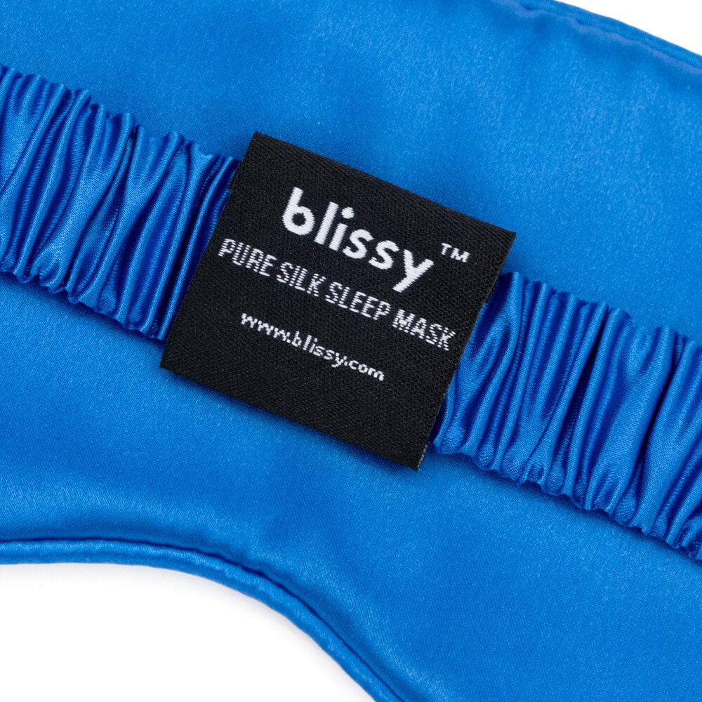Blissy Azure Sleep Mask Lifestyle – Mulberry Silk