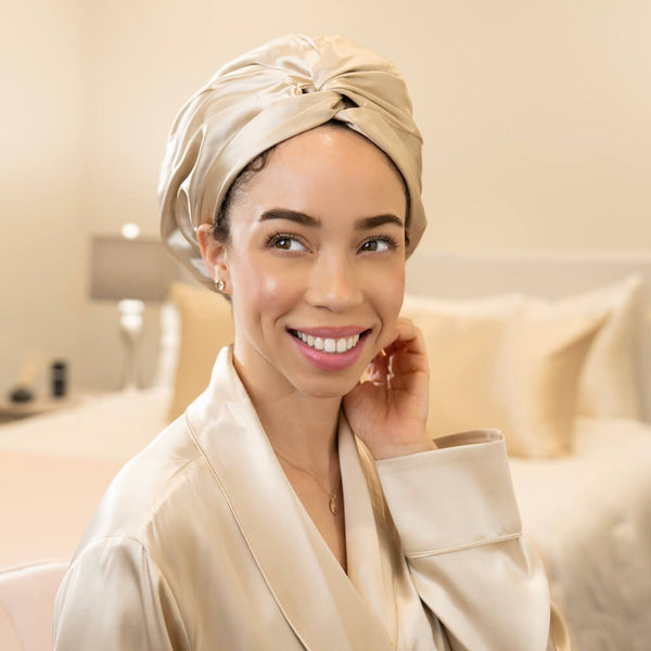 Champagne Mulberry Silk Blissy Bonnet – Blissy
