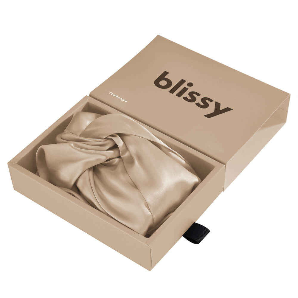 Blissy Champagne Silk Blissy Bonnet Detail –