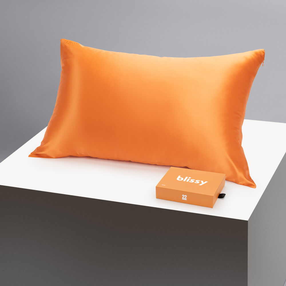 Blissy Standard Coral Pillowcase – 22 Momme Mulberry Silk, 100% Silk
