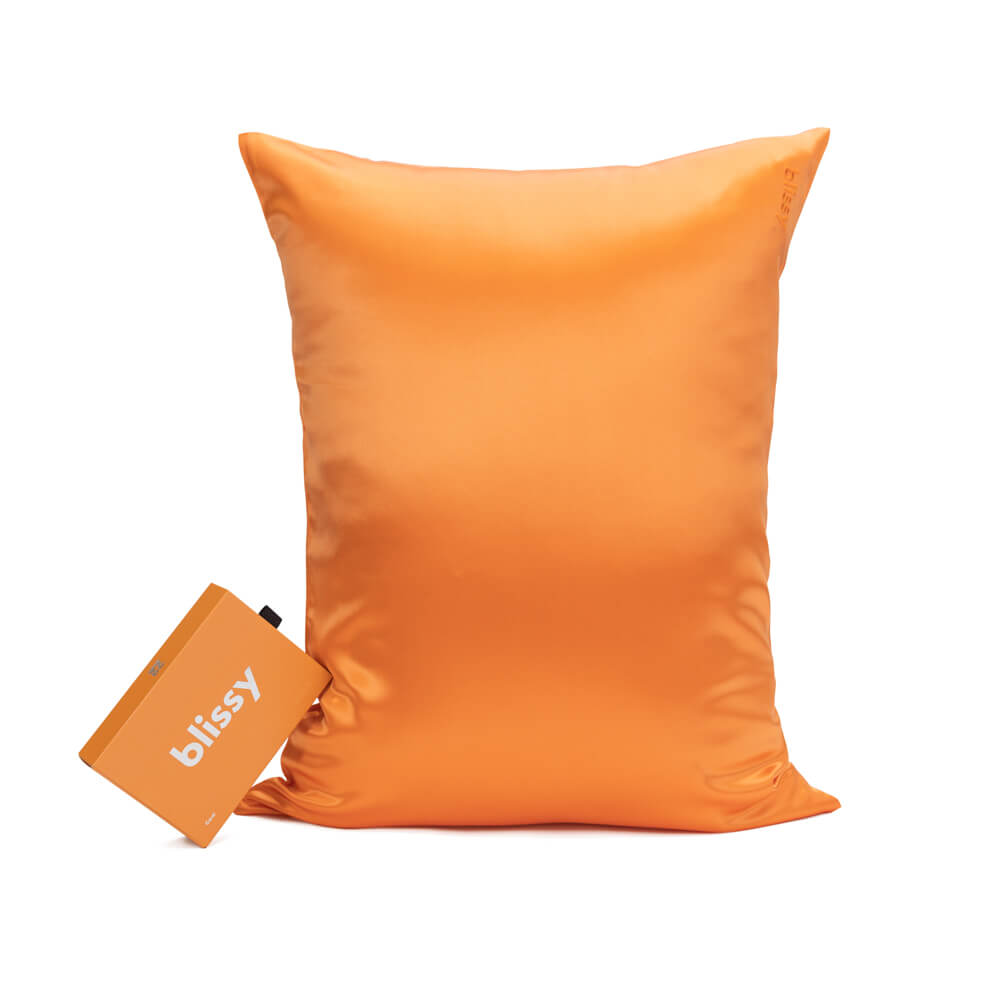 Blissy Standard Coral Pillowcase Lifestyle – Mulberry Silk
