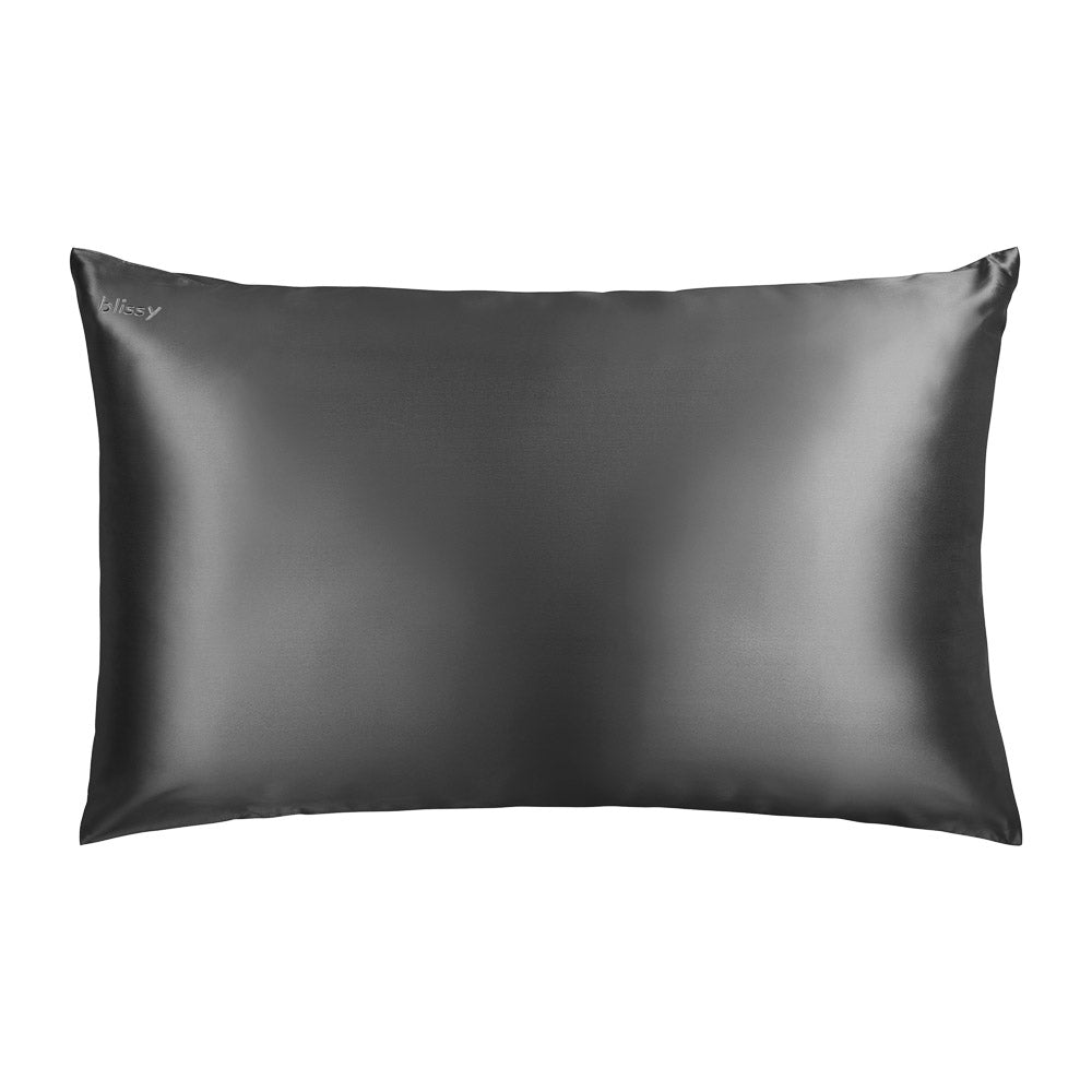Blissy Mulberry Silk Pillowcase – Grey Queen