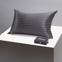 Pillowcase - Grey Striped - King