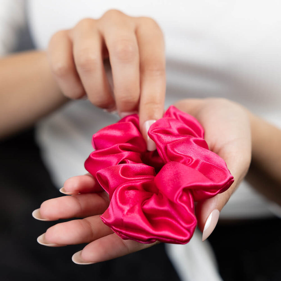 Blissy Mulberry Silk Blissy Scrunchies – Hibiscus