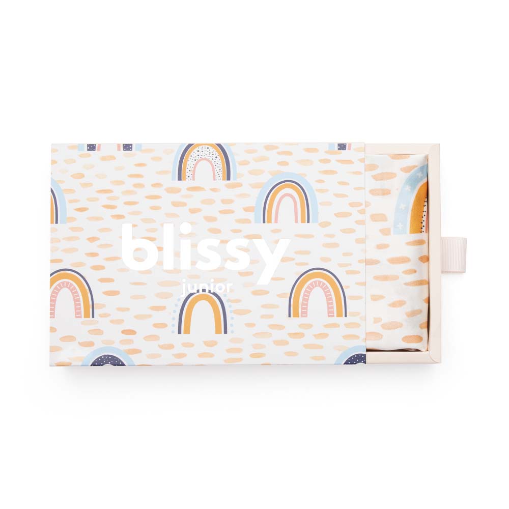 Blissy Rainbow Pillowcase Lifestyle – Mulberry Silk