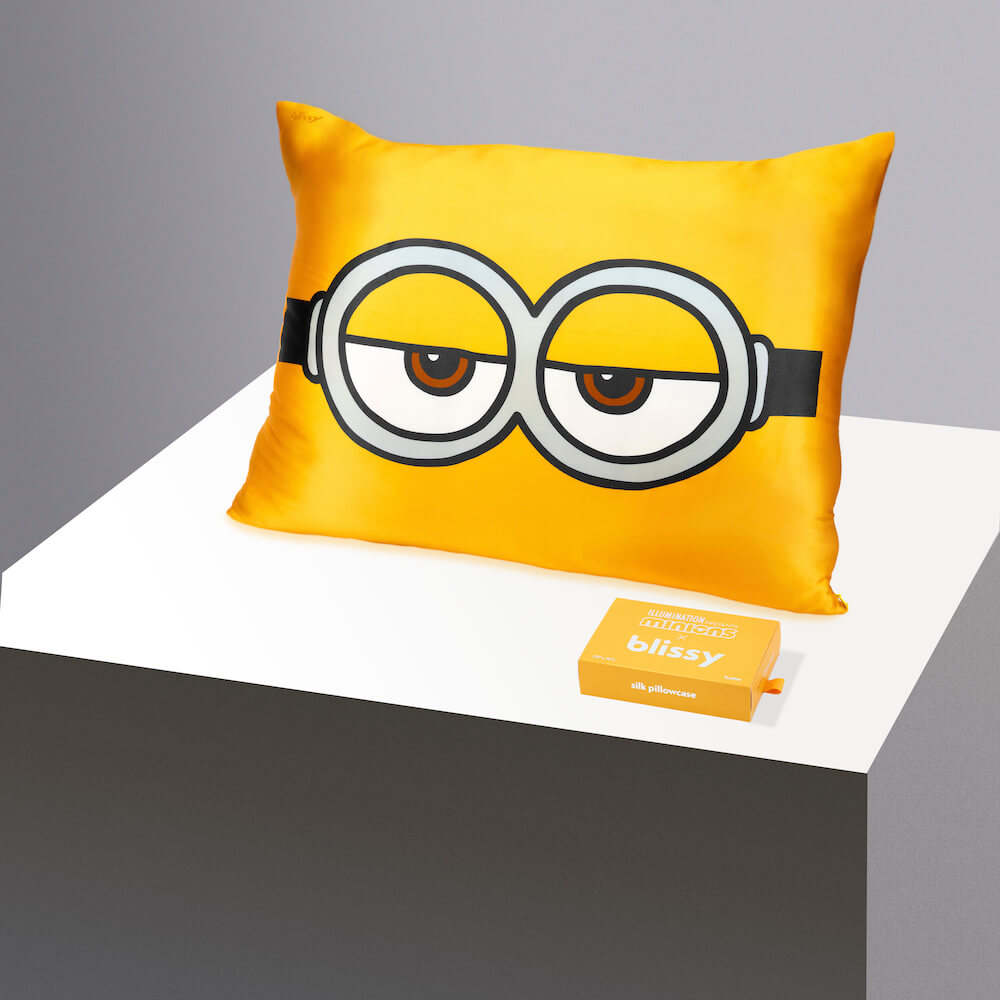 Blissy Sleepyhead Minion Pillowcase – 22 Momme Mulberry Silk, 100% Silk