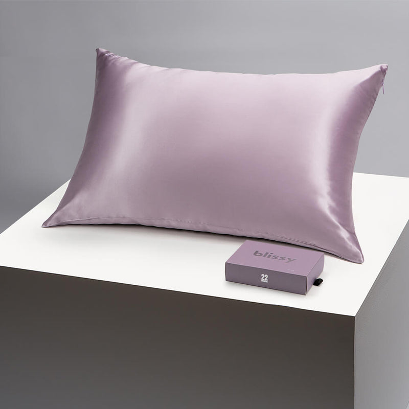 Pillowcase - Lavender - Standard - Blissy Standard Lavender Pillowcase – 22 Momme Mulberry Silk, 100% Silk