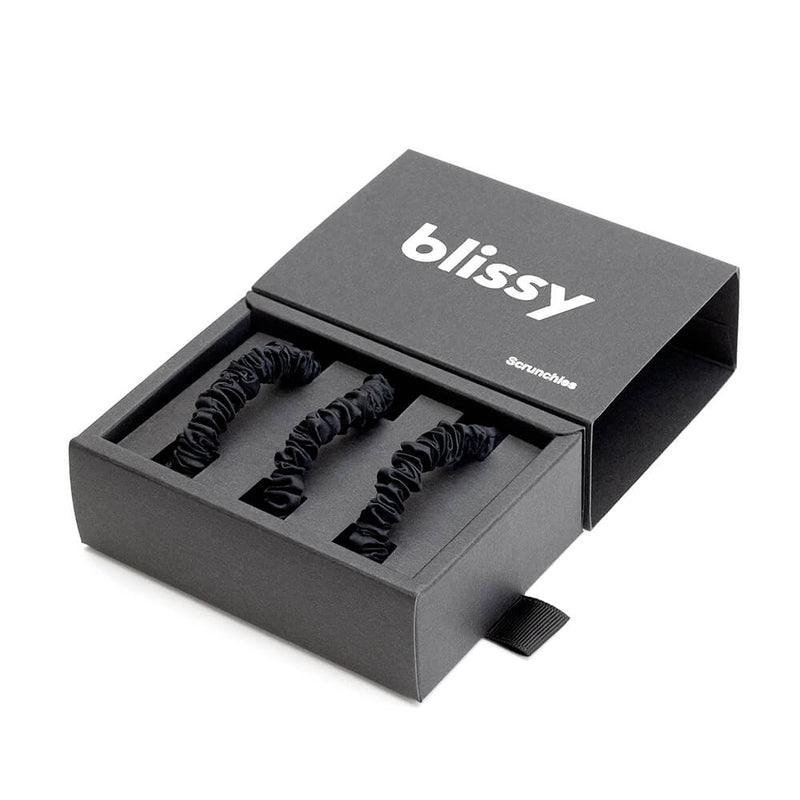 Blissy Skinny Scrunchies - Black