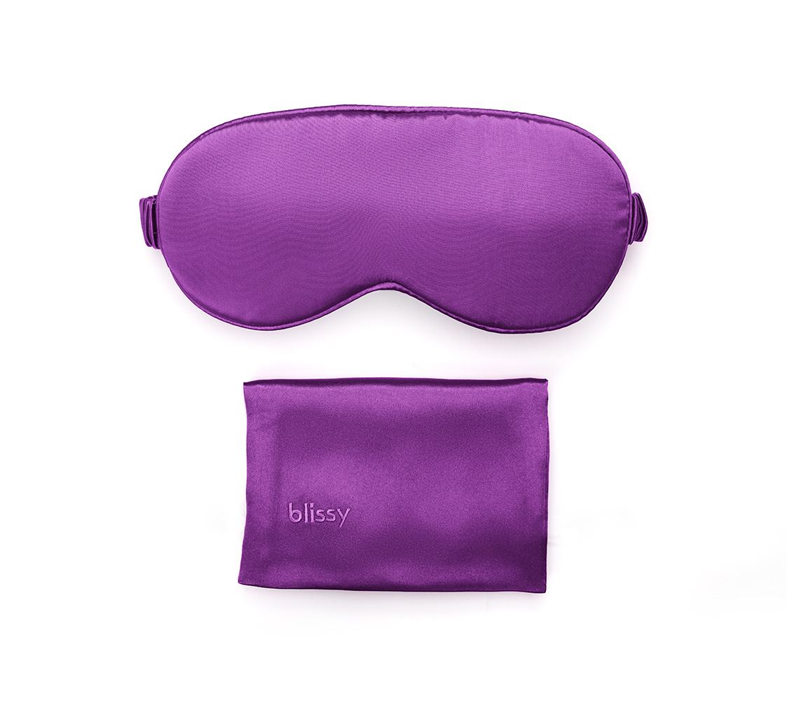 Blissy Mulberry Silk Sleep Mask – Royal Purple