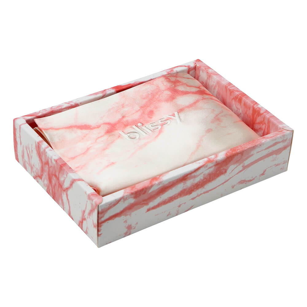 King Rose White Marble Pillowcase – Blissy Premium Silk