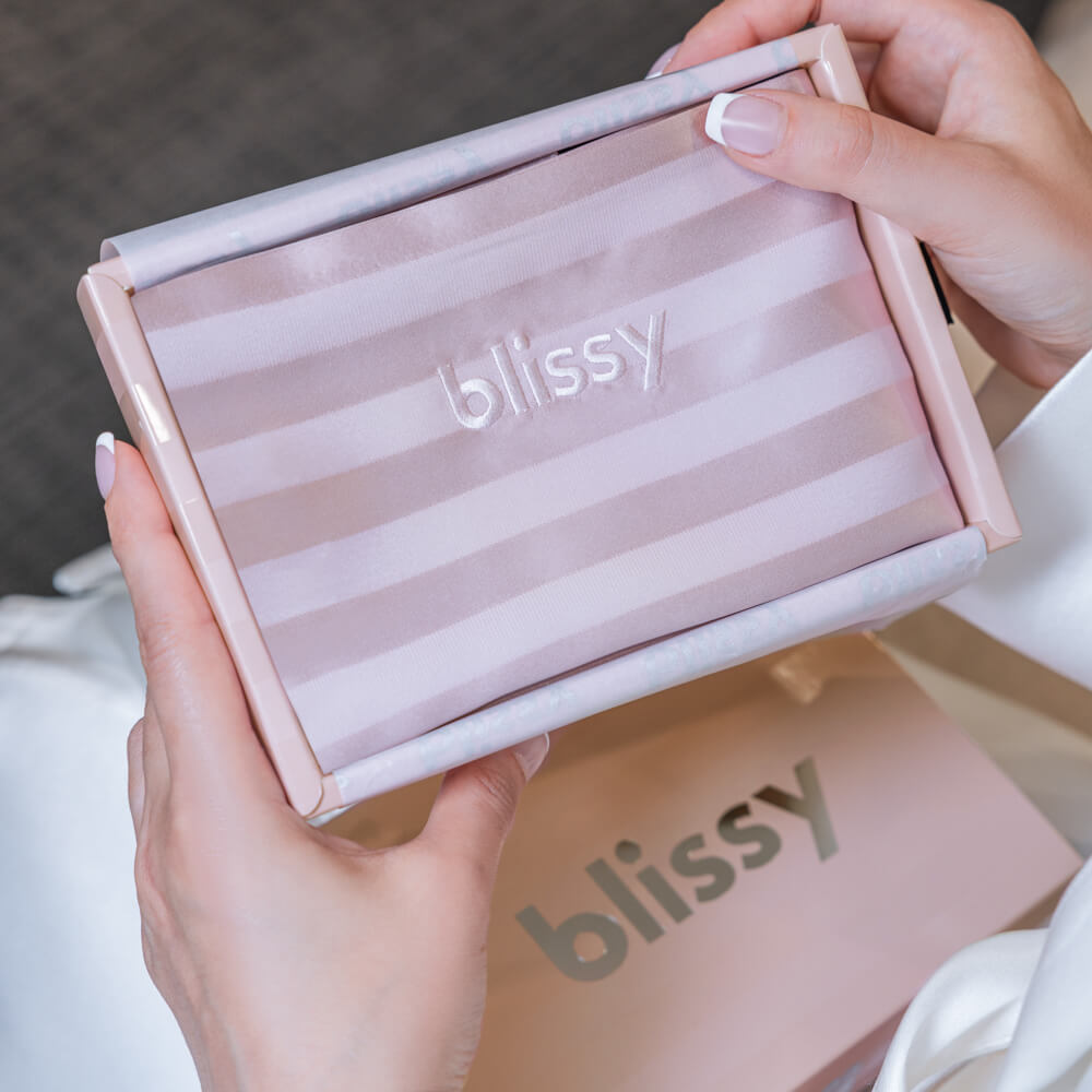 King Pink Striped Pillowcase – Blissy Premium Silk