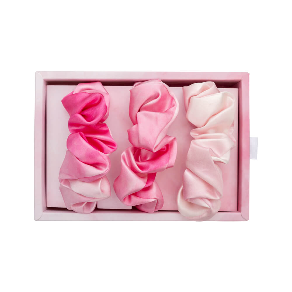 Blissy Pink Tie-Dye Blissy Scrunchies Lifestyle – Mulberry Silk
