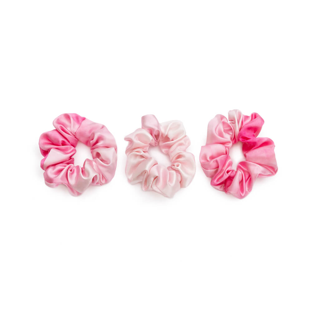 Blissy Mulberry Silk Blissy Scrunchies – Pink Tie-Dye
