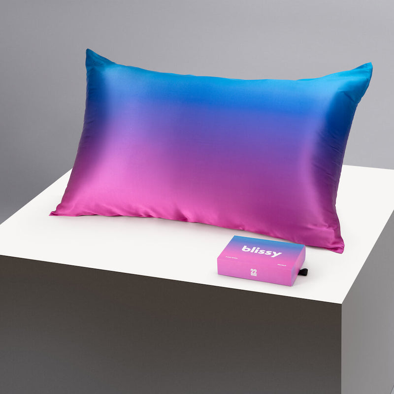 Pillowcase - Purple Ombre - Queen - Blissy Queen Purple Ombre Pillowcase – 22 Momme Mulberry Silk, 100% Silk