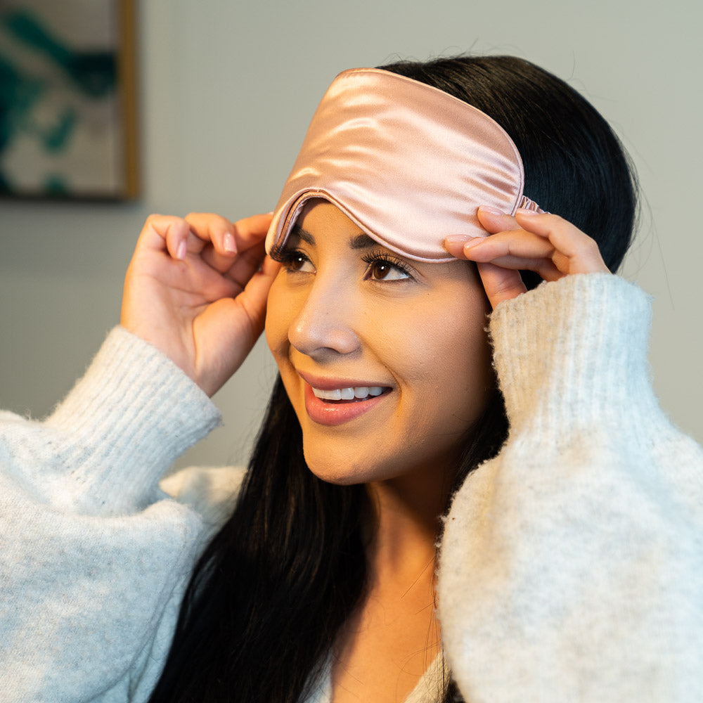 Rose Gold Mulberry Silk Sleep Mask – Blissy