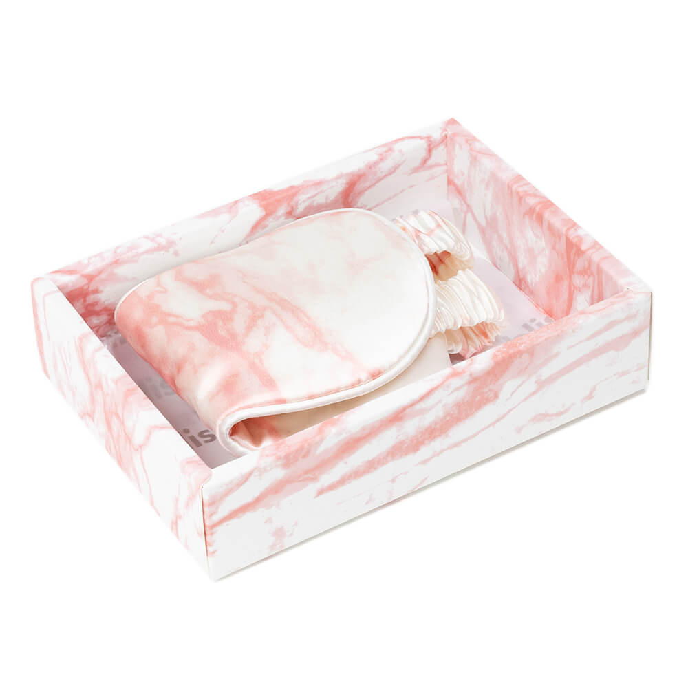 Blissy Mulberry Silk Sleep Mask – Rose White Marble