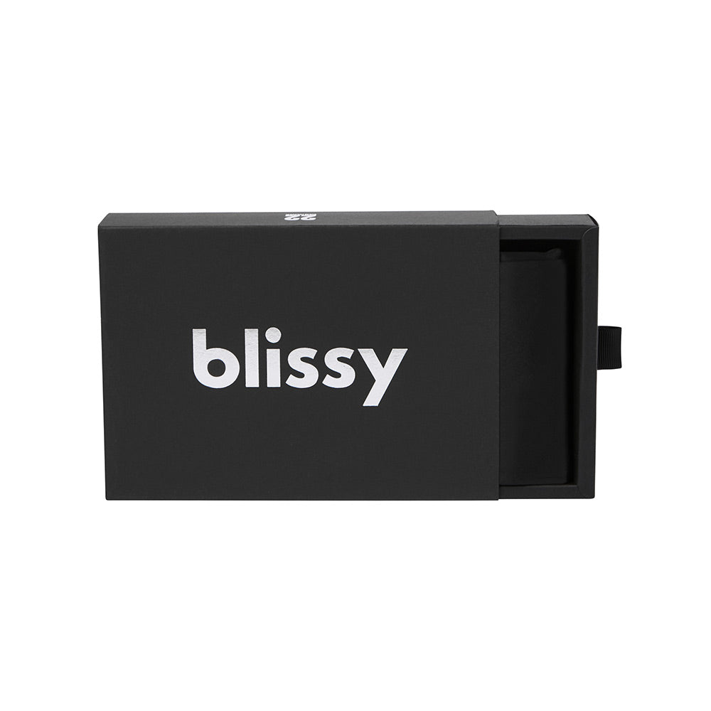 Blissy Standard Black Pillowcase Lifestyle – Mulberry Silk