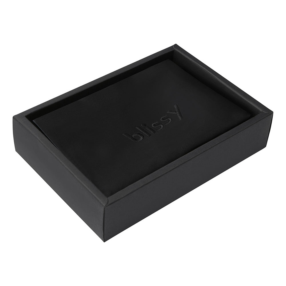 Blissy Black Silk Pillowcase Detail – King