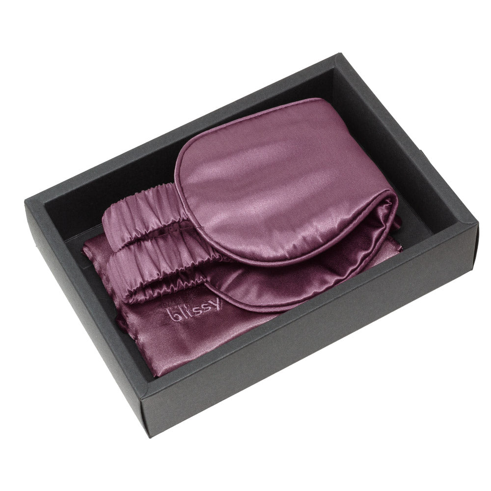 Blissy Mulberry Silk Sleep Mask – Plum
