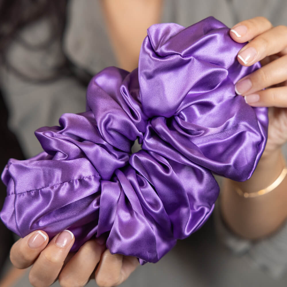 Orchid Blissy Oversized Scrunchie – Blissy Premium Silk