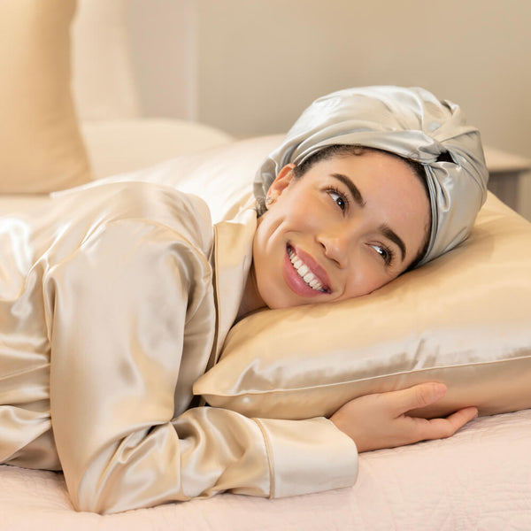 Blissy Mulberry Silk Blissy Bonnet – Silver