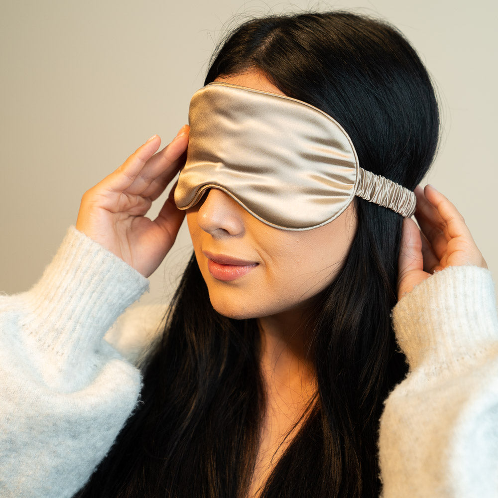Taupe Mulberry Silk Sleep Mask – Blissy