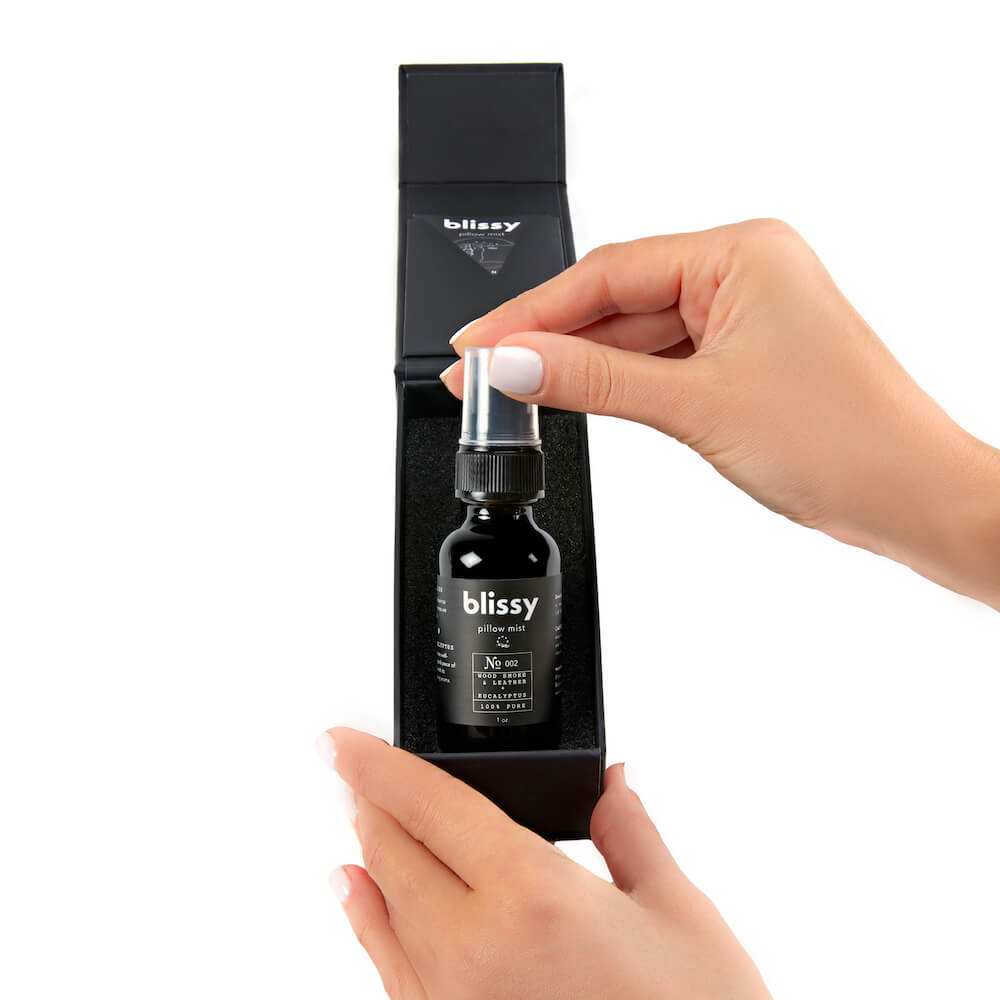 Blissy Sleep & Pillow Mist (Woodsmoke & Leather + Eucalyptus) – Blissy Mulberry Silk