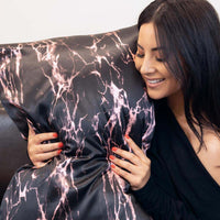 Pillowcase - Rose Black Marble - Standard