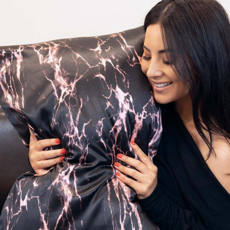 Pillowcase - Rose Black Marble - Standard